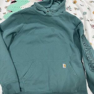 Carhartt Men's Teal Hoodie Sweater